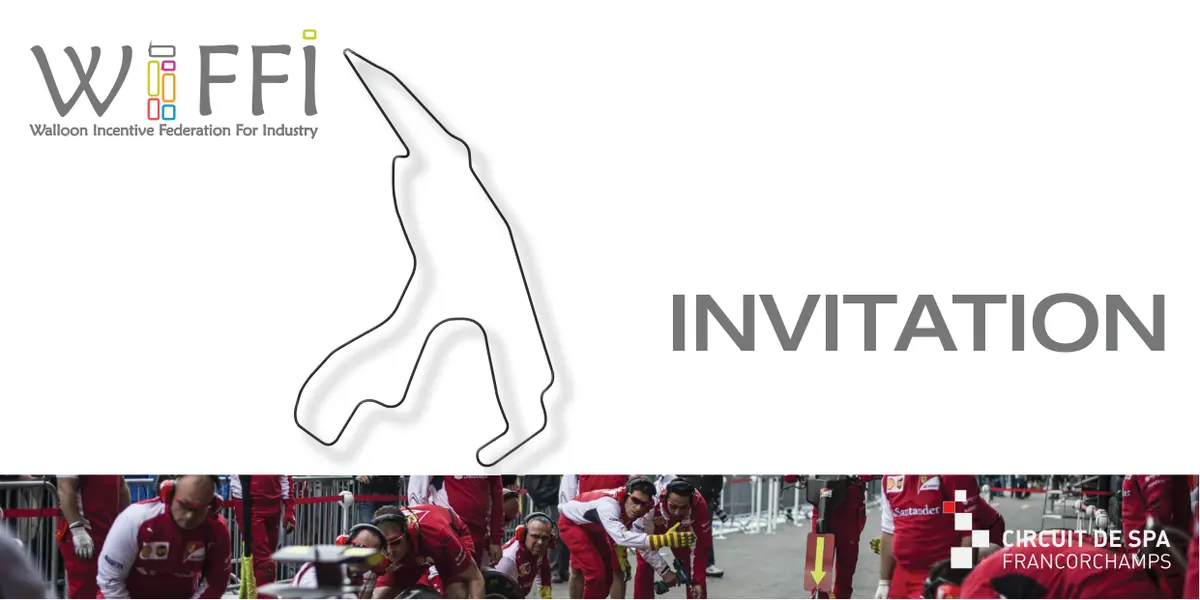 Carton d'invitation à une journée au circuit de Spa-Francorchamps