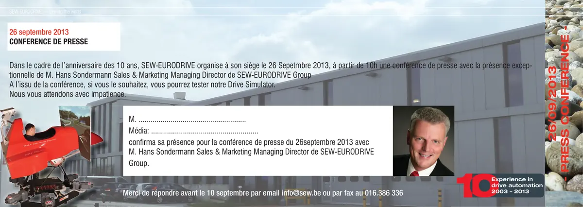 Carton d'invitation à une conférence de presse