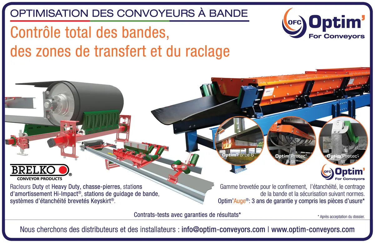 Annonce presse OFC sur l'optimisation des convoyeurs à bande